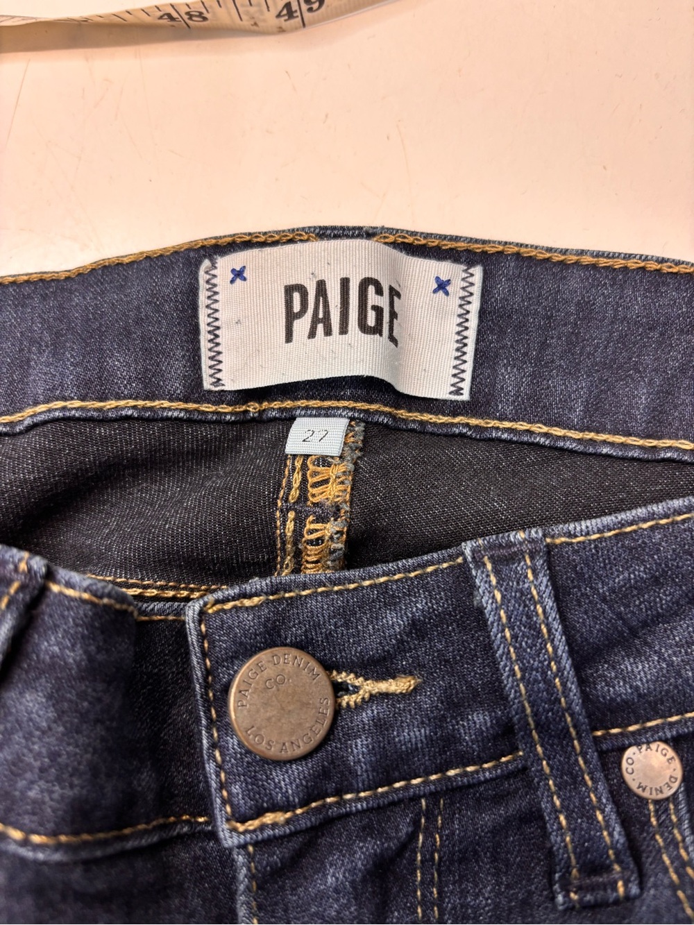 Paige Verdugo Ankle Dark Wash Blue Skinny Jeans Sz 27 - Picture 11 of 15